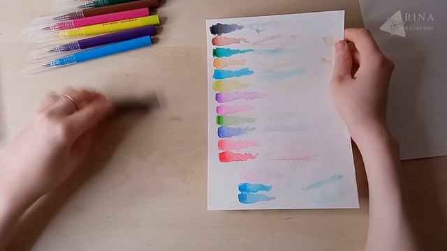Размываю водой фломастеры (не аквамаркеры и не аквафломастеры) смотреть онлайн