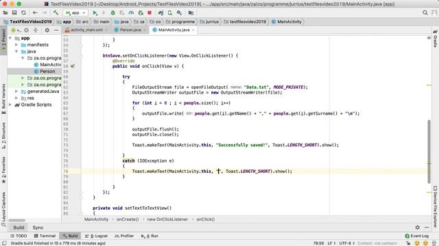 37. Using Text Files in Android (AS 3.3) смотреть онлайн