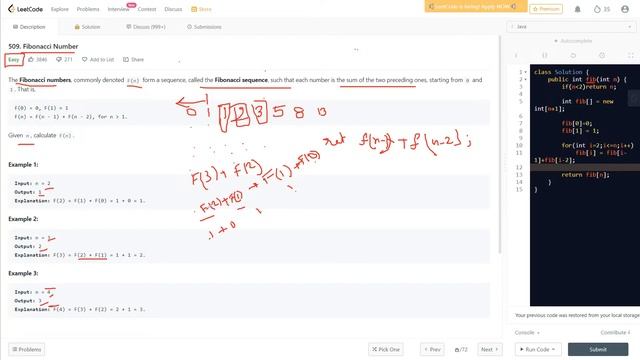 Fibonacci Number | Live Coding with 4 different Approach Explained | LeetCode 509 | Learn Overflow смотреть онлайн