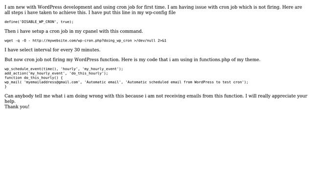 Wordpress: System Cron job not firing смотреть онлайн