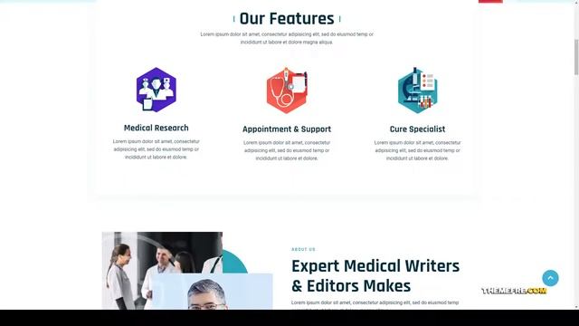 Medinet - Medical and Health WordPress Theme RTL 11 modern Easy Create Website смотреть онлайн