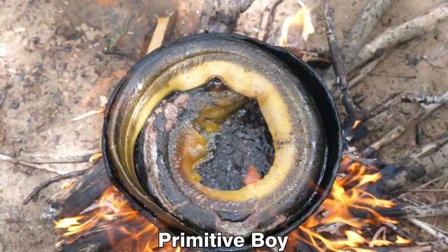 Survival In The Rainforest - Catch Eel And Cooking Eating In Forest