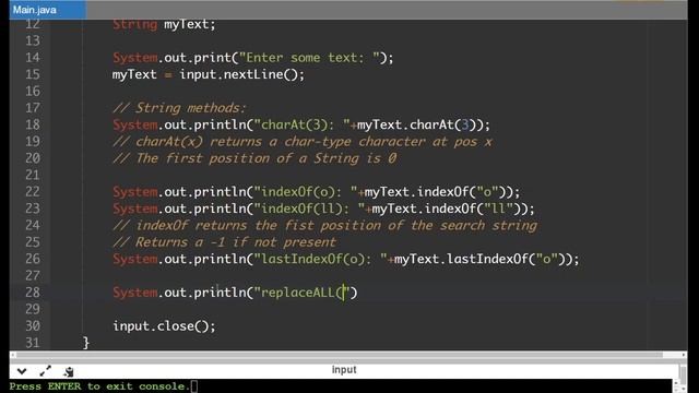 Java Strings Lesson 01) String Methods смотреть онлайн