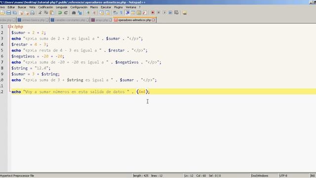 5 -Tutorial de PHP7 - Operadores Aritméticos смотреть онлайн