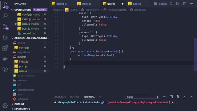 Nodejs Graphql with Mysql Defining Entity Models #16 смотреть онлайн