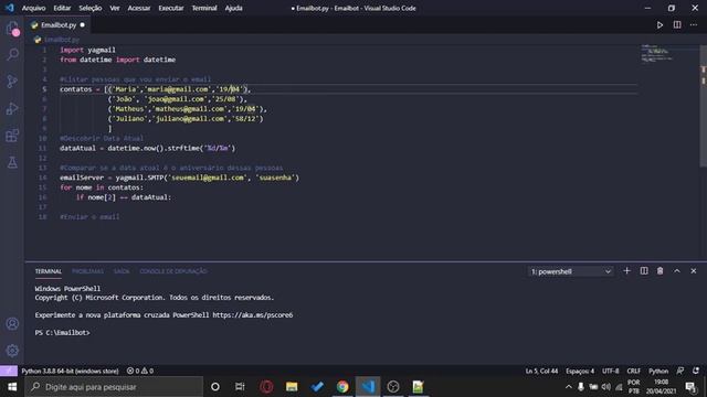 Como Automatizar o Envio de Email com Python (e programar para executar diariamente) смотреть онлайн