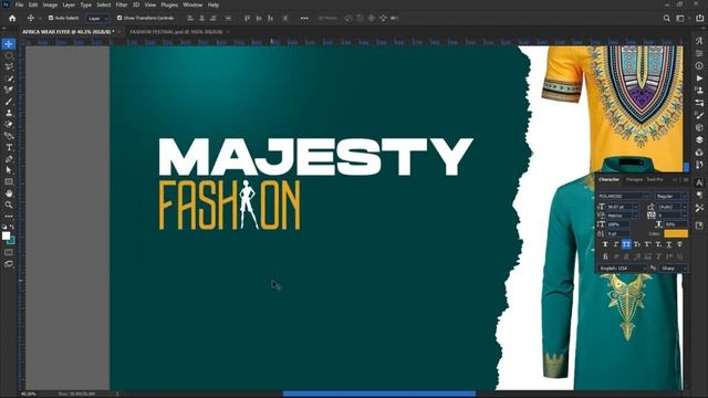 How to use Photoshop// design simple fashion wear flyers смотреть онлайн