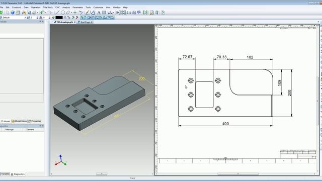 T-FLEX CAD. Distinct Bi-Directional Associativity of 3D Model and 2D Projection смотреть онлайн