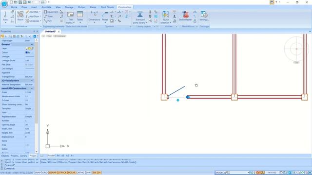 NanoCAD Construction v20 Basic Floor Plan Tutorial For Beginner смотреть онлайн