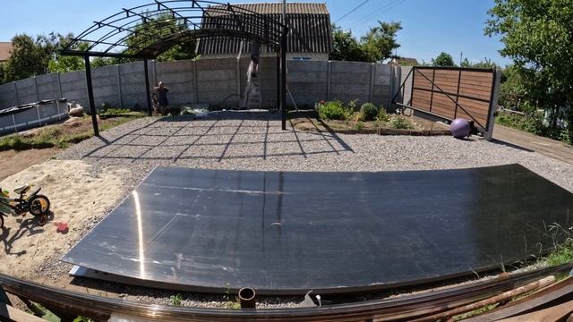 Автомобильный навес из поликарбоната и профильной трубы | Carport