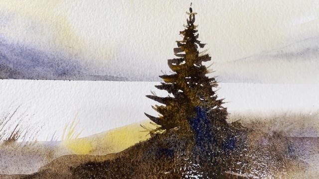 Summer Sunset  - A Loose Watercolour Landscape