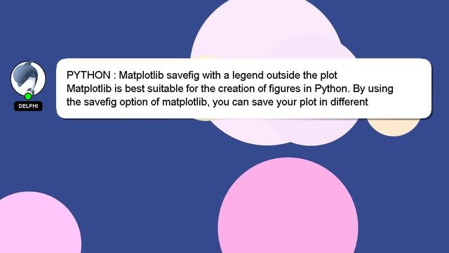 PYTHON : Matplotlib savefig with a legend outside the plot смотреть онлайн