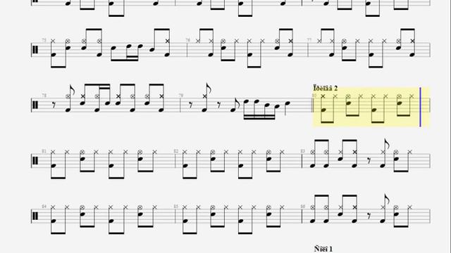 Aria   Gryaz DRUM TABLATURE