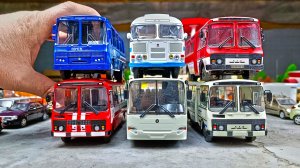 Едут АВТОБУСЫ ПАЗИКИ НА АВТОБАЗУ! Про машинки.