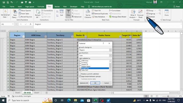 MS Excel Data Grouping || Subtotal Function in MS Excel || Power of Subtotal Bangla Tutorial смотреть онлайн