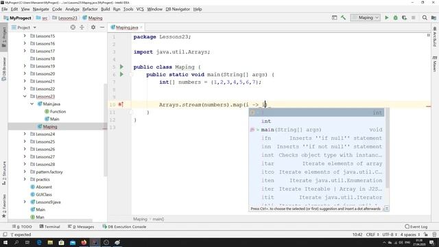 Java - урок 23.4 (Функциональное программирование. Отображение данных функцией (МАПИНГ)) смотреть онлайн
