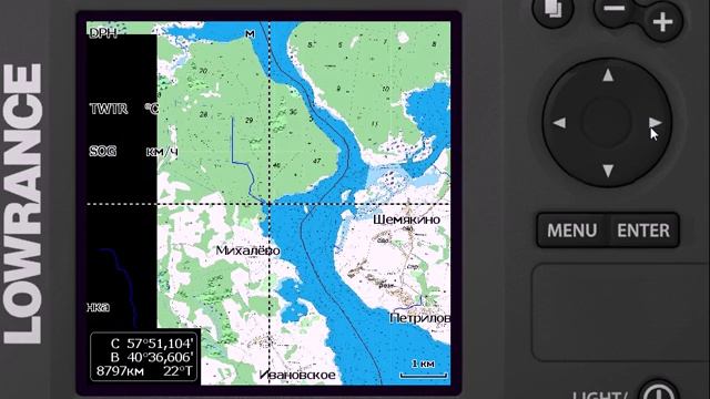 Карта глубин Волги для LOWRANCE Ярославль - Заволжье смотреть онлайн