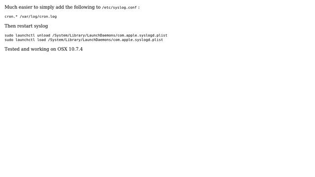 Apple: Where is the cron log file in MacOSX Lion? (5 Solutions!!) смотреть онлайн