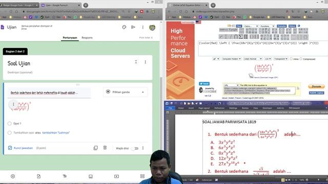 PASTI BISA, INI DIA TRIK TULIS RUMUS EQUATION DI GOOGLE FORMULIR 2020 смотреть онлайн