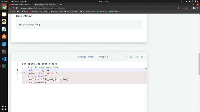 #15 : String Split & Join | Hackerrank Python Solutions смотреть онлайн