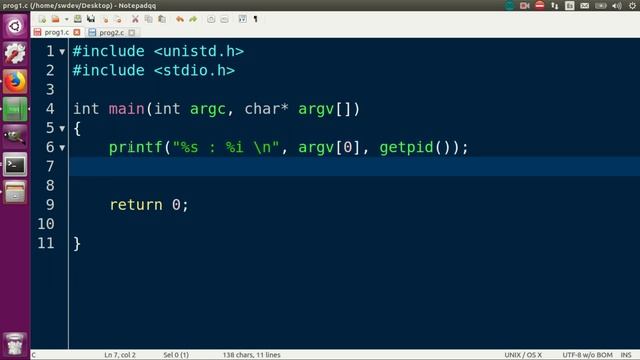 execv(...): llamada al sistema, familia "exec". Linux, C смотреть онлайн