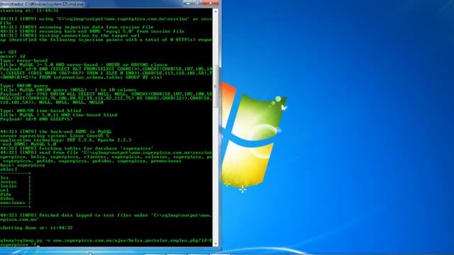 Tutorial Sqlmap Windows 7 смотреть онлайн