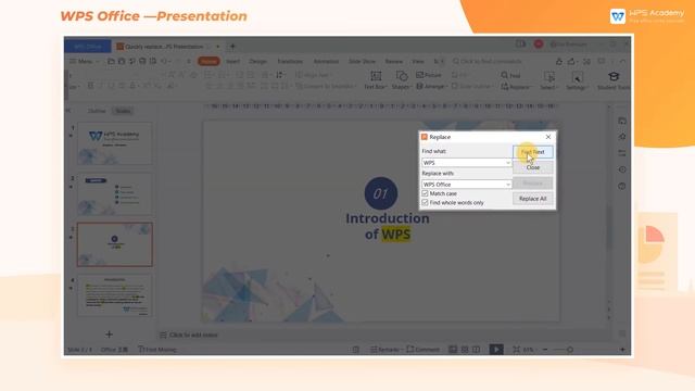 [WPS Academy] 1.1.2 PPT: Quickly replace the content and font in WPS Presentation смотреть онлайн