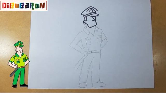 como dibujar un policia | Dibujos faciles смотреть онлайн