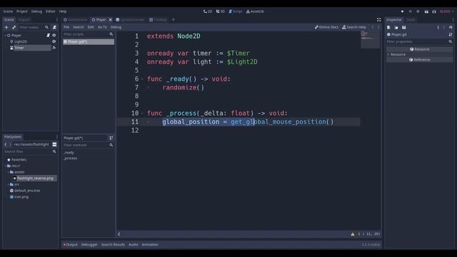 How to make a flashing light in Godot смотреть онлайн