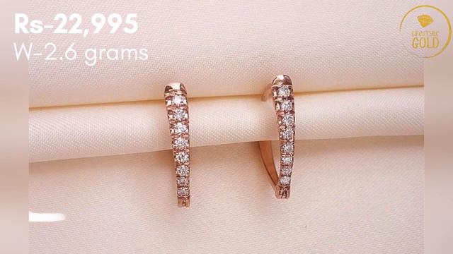 Daily wear hoop Earrings designs with weight & price #lifestylegold смотреть онлайн