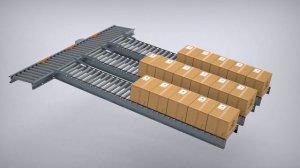 Прямой гравитационный роликовый конвейер