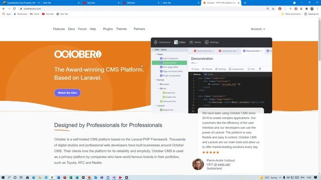 Short Intro To October CMS смотреть онлайн