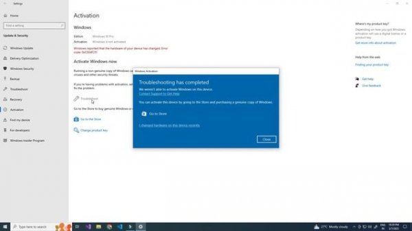 Windows reported that the hardware of your device has changed. Error code :0xc004F211 | SOLVED