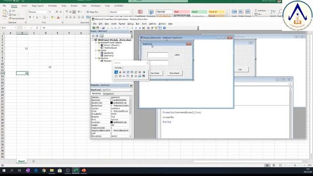 Excel VBA 2-4 ส่งค่าจาก TextBox ไปที่ ActiveCell смотреть онлайн