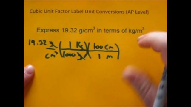 Cubic Unit Factor Label Conversions (g/cm3 to kg/m3) смотреть онлайн