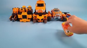 Yellow & Orange colors 20 Tobot Carbot Miniforce Robot Trains transform to robots!
