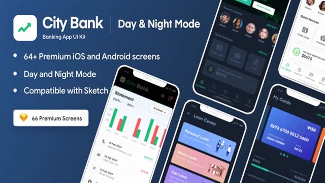 Citybank Finance Premium Sketch UI Kit | Themeforest Website Templates and Themes смотреть онлайн