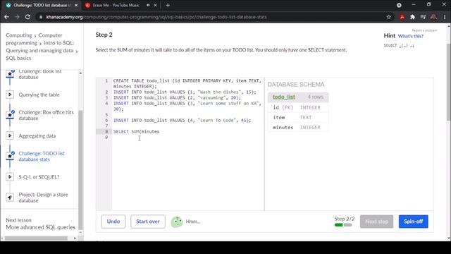 Challenge ToDo List Database Stats Khan Academy смотреть онлайн
