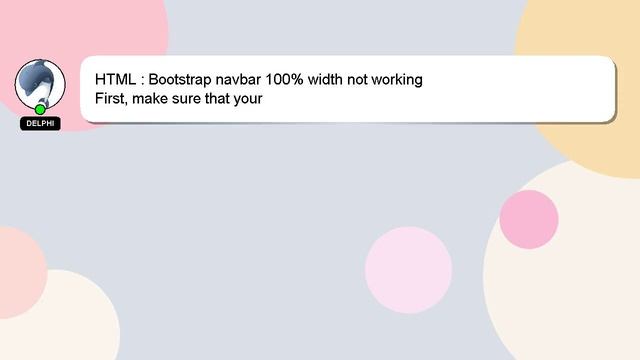 HTML : Bootstrap navbar 100% width not working смотреть онлайн
