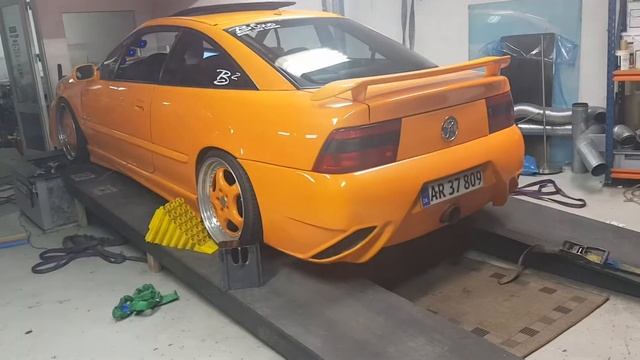 Opel Calibra 4x4 Turbo - Dyno at Kolstrup Tuning смотреть онлайн