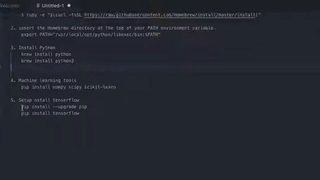 Install ML Tools on Mac | Installing tensorflow, scipy, numpy, matplotlib and python3.7 смотреть онлайн