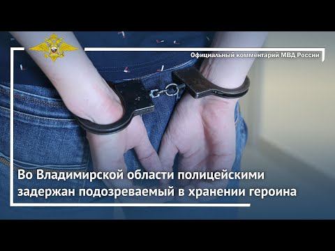 Ирина Волк: Во Владимирской области полицейскими задержан подозреваемый в хранении героина смотреть онлайн