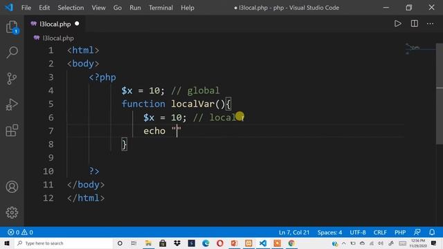 #PHP #Variables #Scope смотреть онлайн