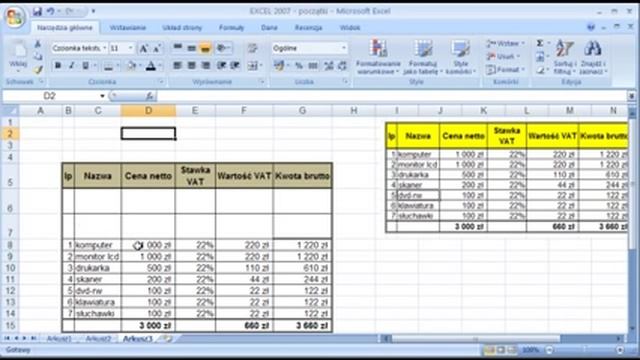 Excel 2007 PL - Wstawianie i ukrywanie wierszy.mp4 смотреть онлайн