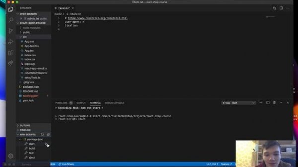Курс по разработке интернет-магазина на React. create-react-app