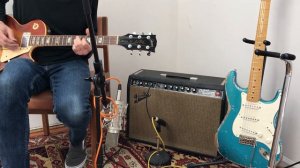 1965 Fender Deluxe Reverb with Strat and Les Paul +TS9