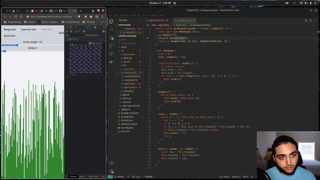 Adding Heap Sort and 3-Way Quick Sort to My Sorting Visualizer смотреть онлайн