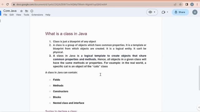 What is Class in Java смотреть онлайн