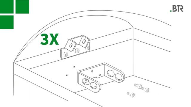 Монтаж штокового оконного электропривода BTR BDS Eco