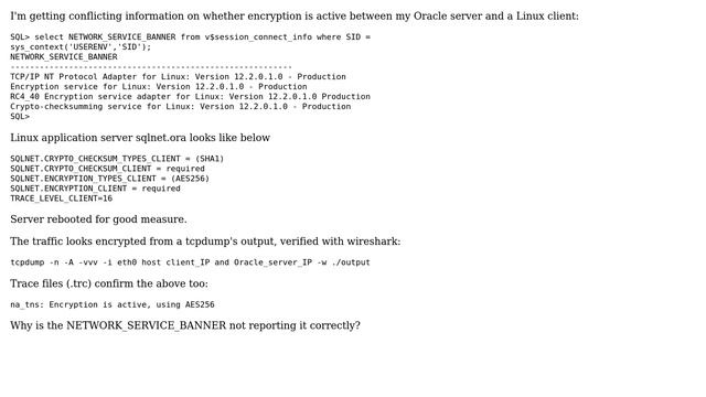 Databases: Verifying Oracle 12 client server encryption смотреть онлайн